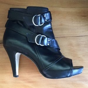 Madden Girl Black Peep Toe Booties